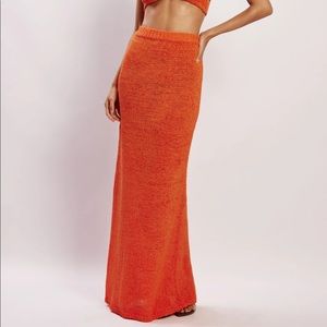 COPY - Meshki: Mary Knit Maxi Skirt Tangerine